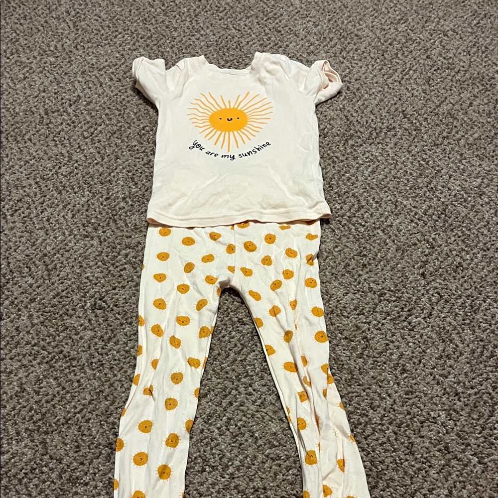 Old Navy Kids Pajama Set - Cream and Yellow